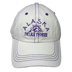 Prairie Mountain Baseball Cap White Purple One Size Alaska Last Frontier Hat